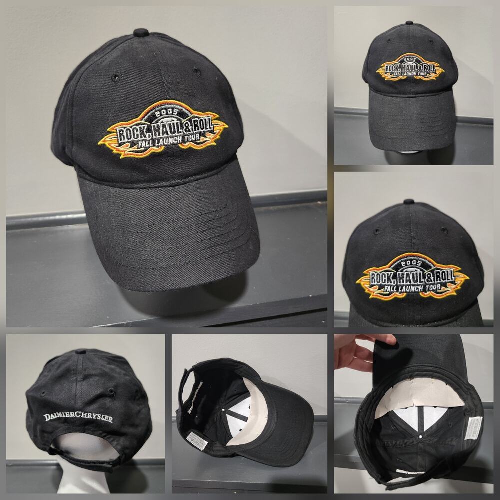 VTG Y2K 2005 Rock Haul & Roll‎ Fall Tour Daimer Chrysler Promo Strapback Hat Cap